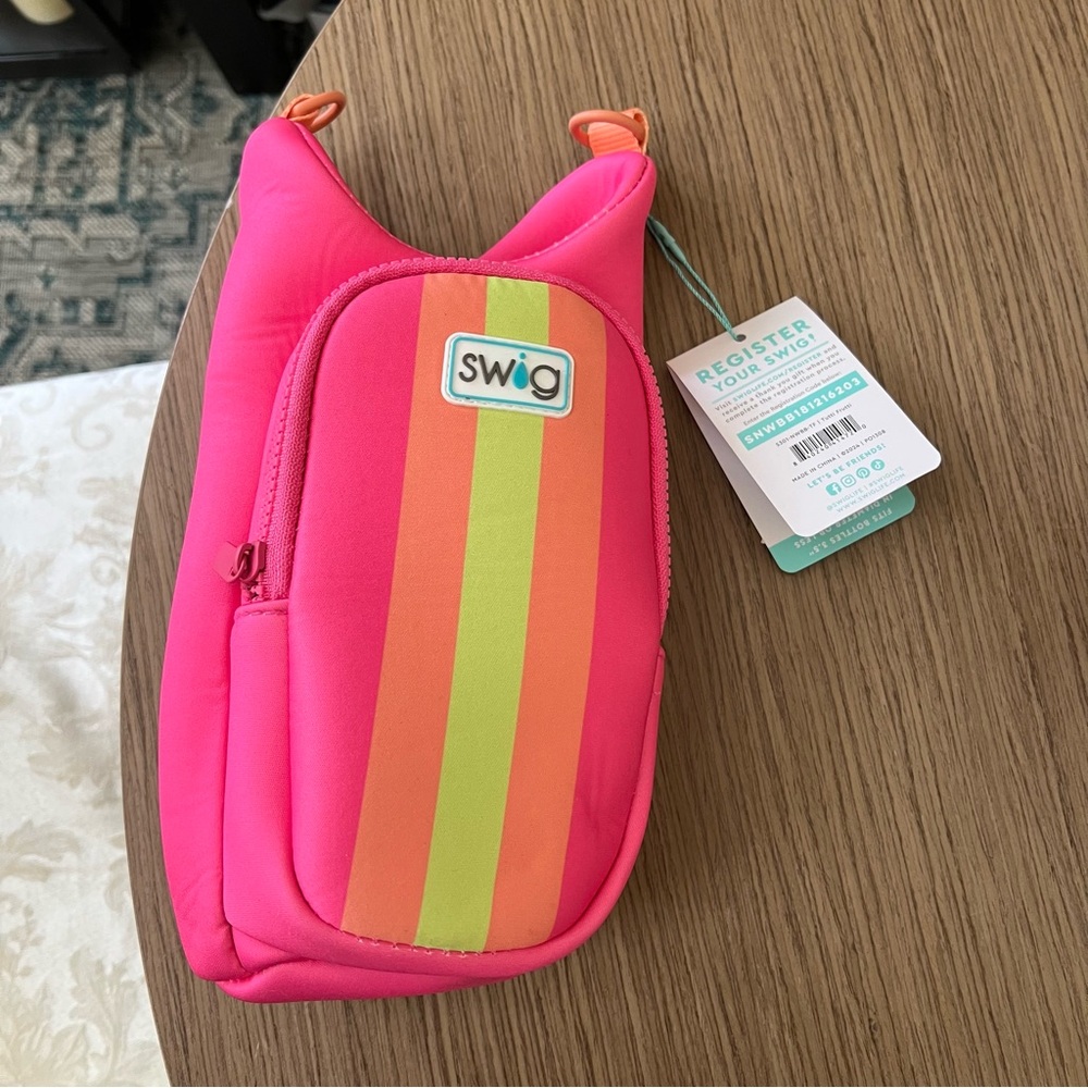 Swig Pink and Orange Women's water bottle sling